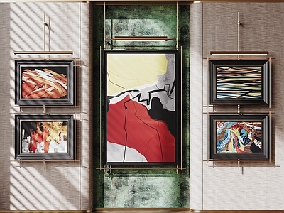 轻奢组合画 现代装饰挂画 抽象挂画