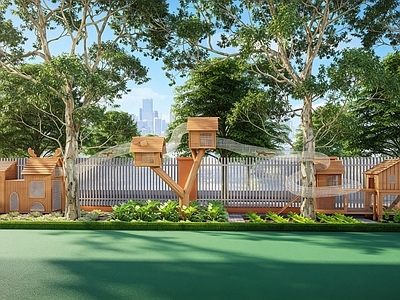 原木风其他景观小建筑 养殖区 松鼠笼 学校养殖 特色养殖