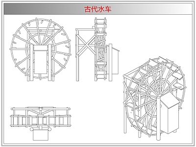 综合器材设备图库 古代水车