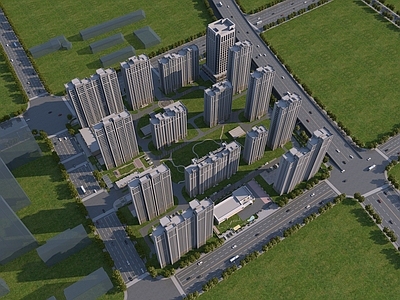 现代主义小高层住宅楼
