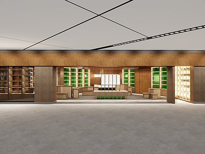 新中式茶叶店 机场商业 文创商店 中式店铺