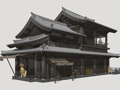 中式古建古建筑 唐风古建 影视建筑 古风商业建筑 唐风商业建筑 古代商业街