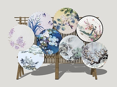 中式展架 伞架 中式伞架 古代商业摊位