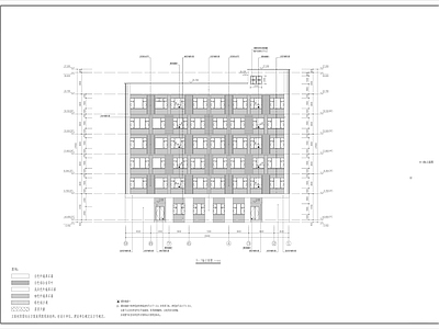 产业园建筑 六层工业商业建筑 1000平建筑 建筑平立剖图纸