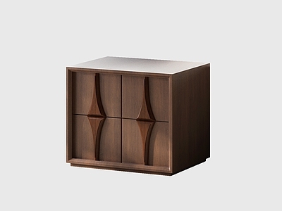 中古风床头柜