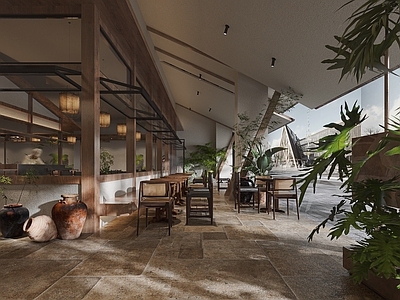 侘寂茶餐厅 诧寂餐厅 原木餐厅 休闲餐厅外摆 餐厅入口