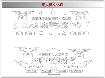 综合软装摆件图库 无人机文化墙