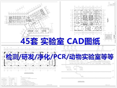 其他工装空间 检测研发实验室 净化实验室 PCR实验室 动物实验室 实验室