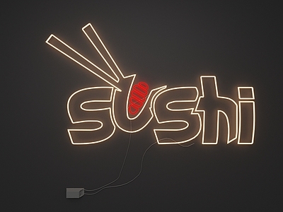 赛博朋克风立体LOGO