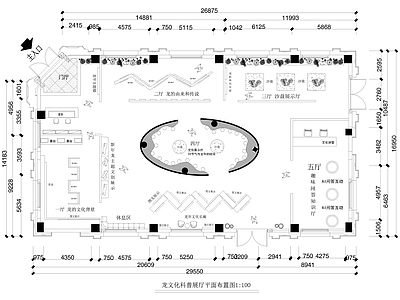 文化展厅 龙文化展厅 龙文化 历史文化展厅 展厅平面图
