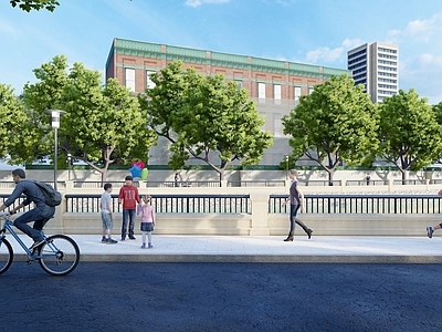 现代主义滨水景观 欧式栏杆 整石铁艺栏杆 欧式石栏杆 河边栏杆 市政栏杆