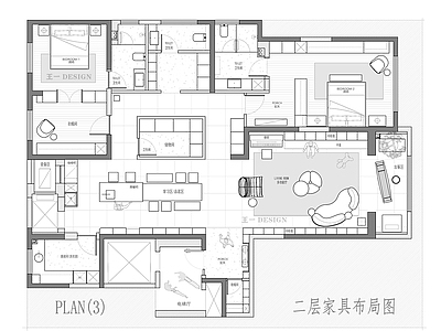 别墅 420平复式 平面图 方案图