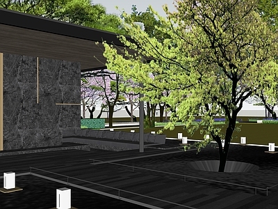 新中式景观小区景观 小区景观 居住区景观 景观廊架 示范区景观 地产景观