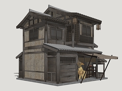 中式古建古建筑 唐风商业建筑 古代民居建筑 古风民居 影视民居建筑
