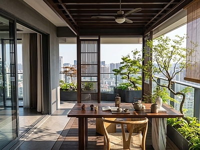 新中式家居阳台