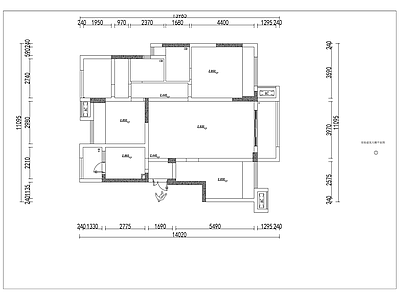 小户型平层 115m² 三室两厅两卫 现代欧式风格