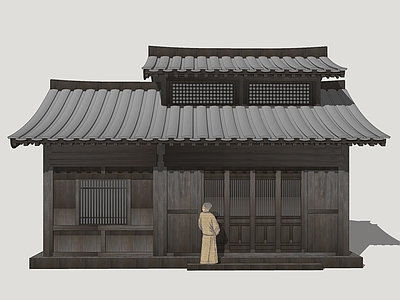 中式古建古建筑 唐风商业建筑 古风商业民居 古代商业建筑