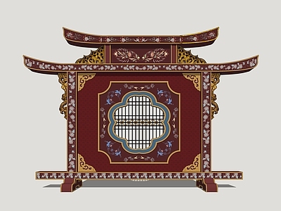 中式屏风 古风隔断 影视屏风 唐风隔断 宫廷隔断