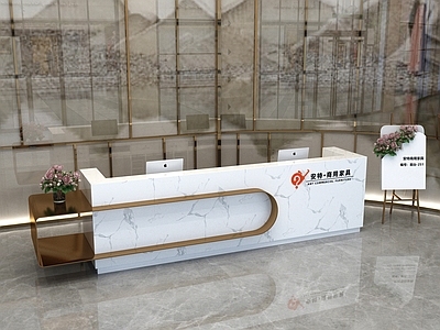 轻奢前台 接待台 吧台 服务台 收银台 安特商用家具
