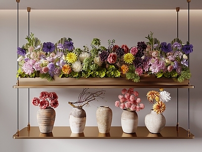 轻奢花艺 吊篮花艺 干枝花艺 花瓶花艺 吊装花艺 鲜花