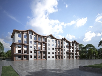 新中式多层住宅楼