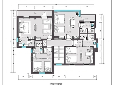 民宿 民宿平面布局图 酒店客栈平面图
