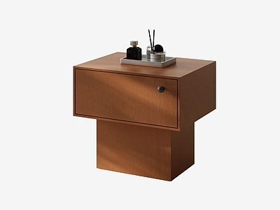 中古风床头柜