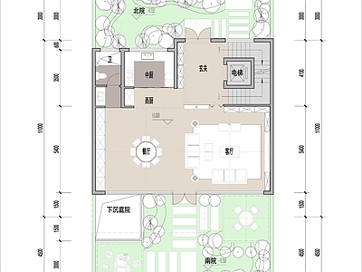 别墅建筑 低层联排别墅 280平联排 低层乡村别墅