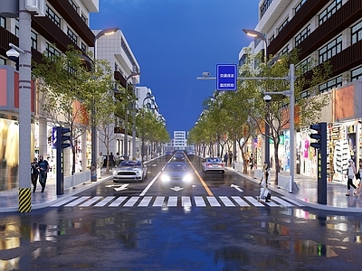 现代主义车行道路 街道