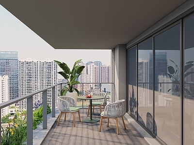 现代简约家居阳台