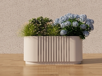 奶油风花钵花器