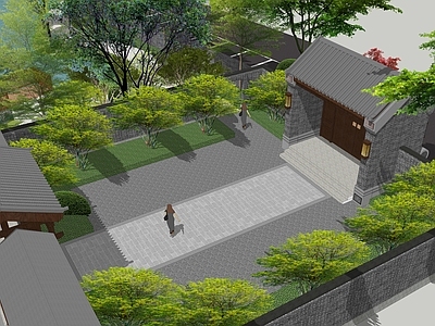 中式古建游客中心