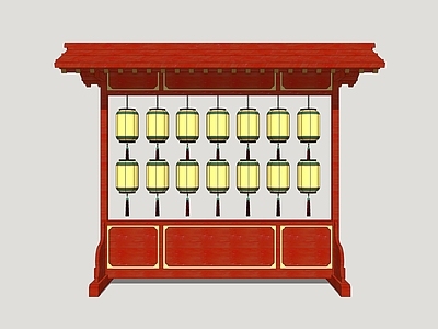 中式元宵灯会 灯笼架 节日氛围灯 古风美陈灯笼