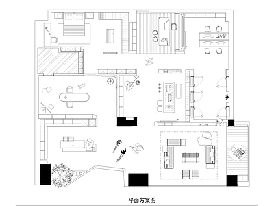 工装平面图 定制展厅平面布置