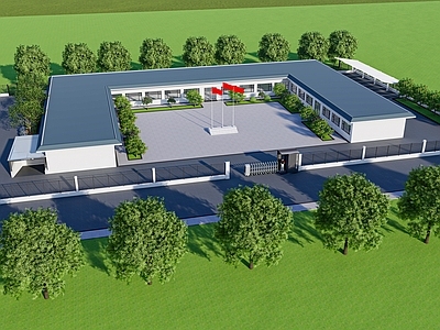 现代主义企业总部 办公大院 四合大院 新中式 政府大院