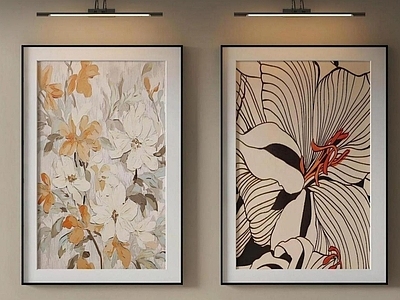 现代简约挂画组合 现代抽象挂画 现代简约儿童挂画