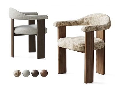 中古风餐椅 KAVEHOME 中古风复古单椅 休闲椅 扶手椅 椅子