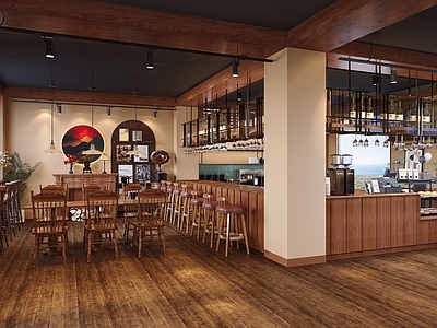 中古风咖啡厅 咖啡厅 复古 店铺 酒馆
