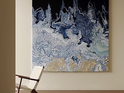 侘寂抽象画 轻奢海浪油画 现代流体艺术画 极简海韵装饰画 肌理玄关油画 海浪肌理抽象画