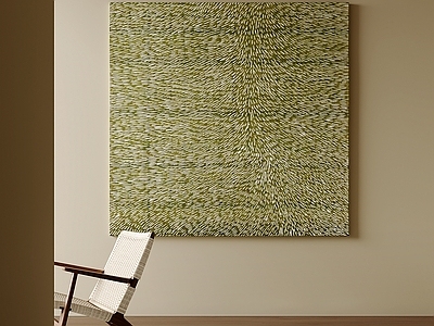 中古风抽象画 侘寂绿纹挂画 原木风肌理画 肌理圆点装饰 客厅肌理装饰画 沙发墙绿挂画