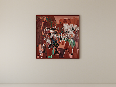 新中式油画 装饰画 挂画