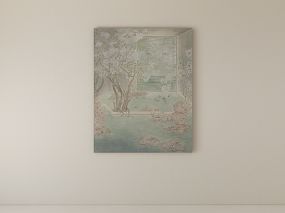 新中式山水画 装饰画 挂画