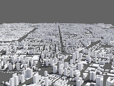 极简简模规划 现代鸟瞰规划 规划体块建筑 城市简模规划 城市建筑