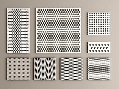 极简建筑材料 冲孔板 穿孔板 金属板 镂空板 洞洞板