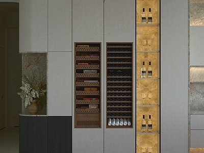 意式极简酒柜 酒柜 酒水柜 储物柜 展示柜 柜体