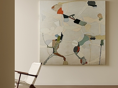 侘寂挂画 原木风抽象画 大地色肌理画 简约手绘油画 方形抽象油画 复古色块油画