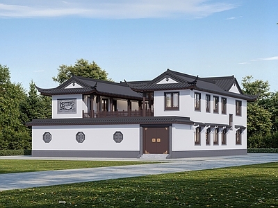 中式古建四合院