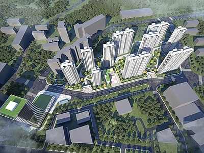 小区建筑 居住区规划