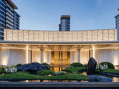 现代小区景观 示范区大门 售楼处大门 景观大门 小区入口 人行出入口