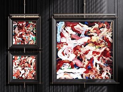 轻奢挂画组合 现代装饰挂画 组合挂画